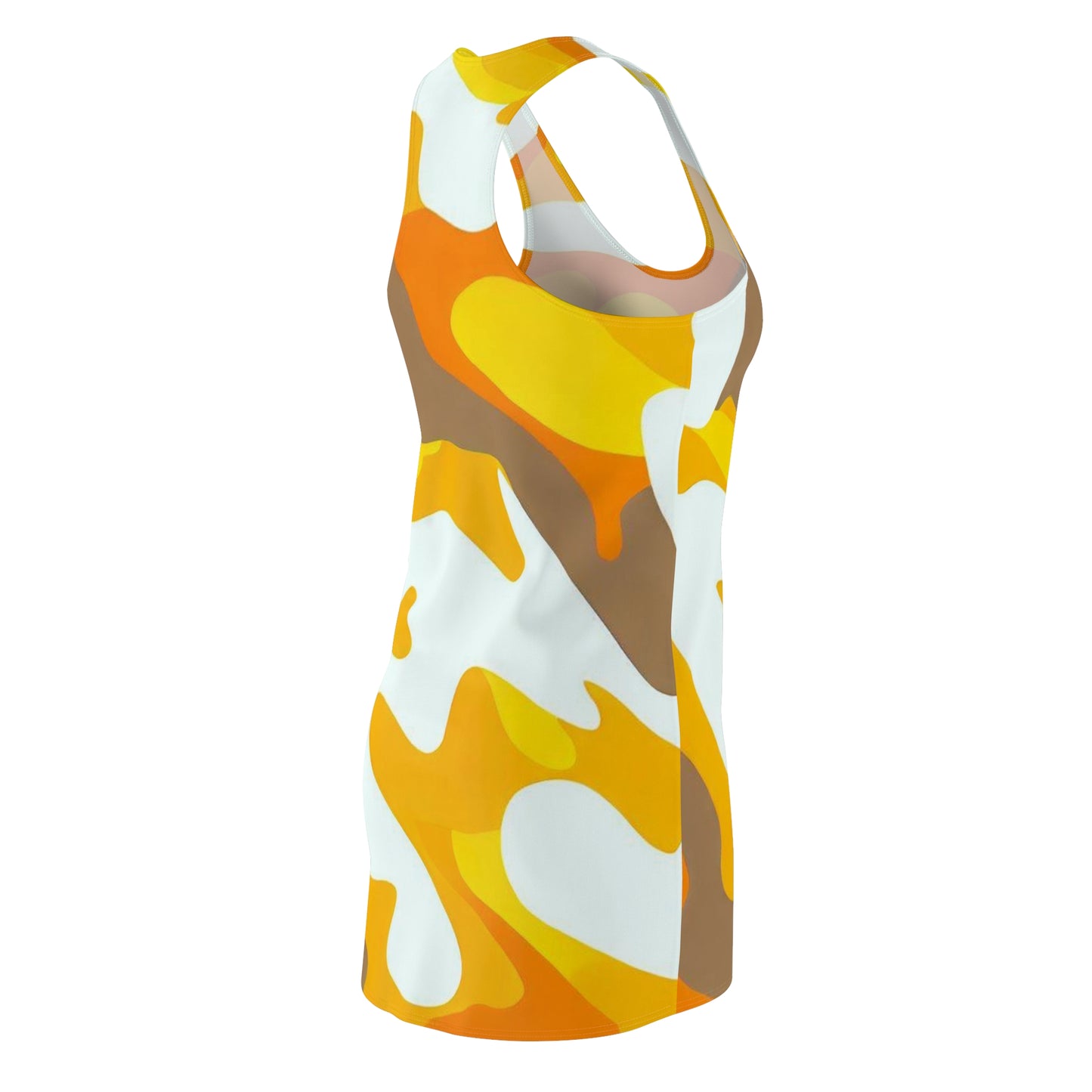 Women’s Graphic Cut & Sew Racerback Dress – 100% Polyester – “Racer 004”