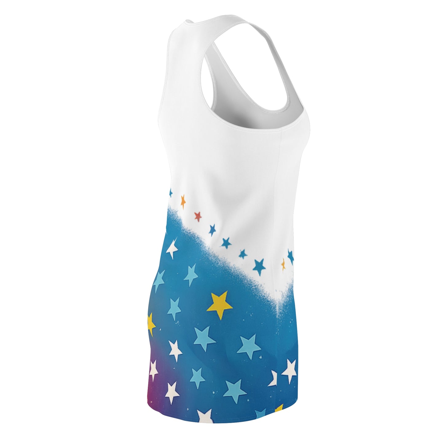 Women’s Graphic Cut & Sew Racerback Dress – 100% Polyester – “Racer 021”