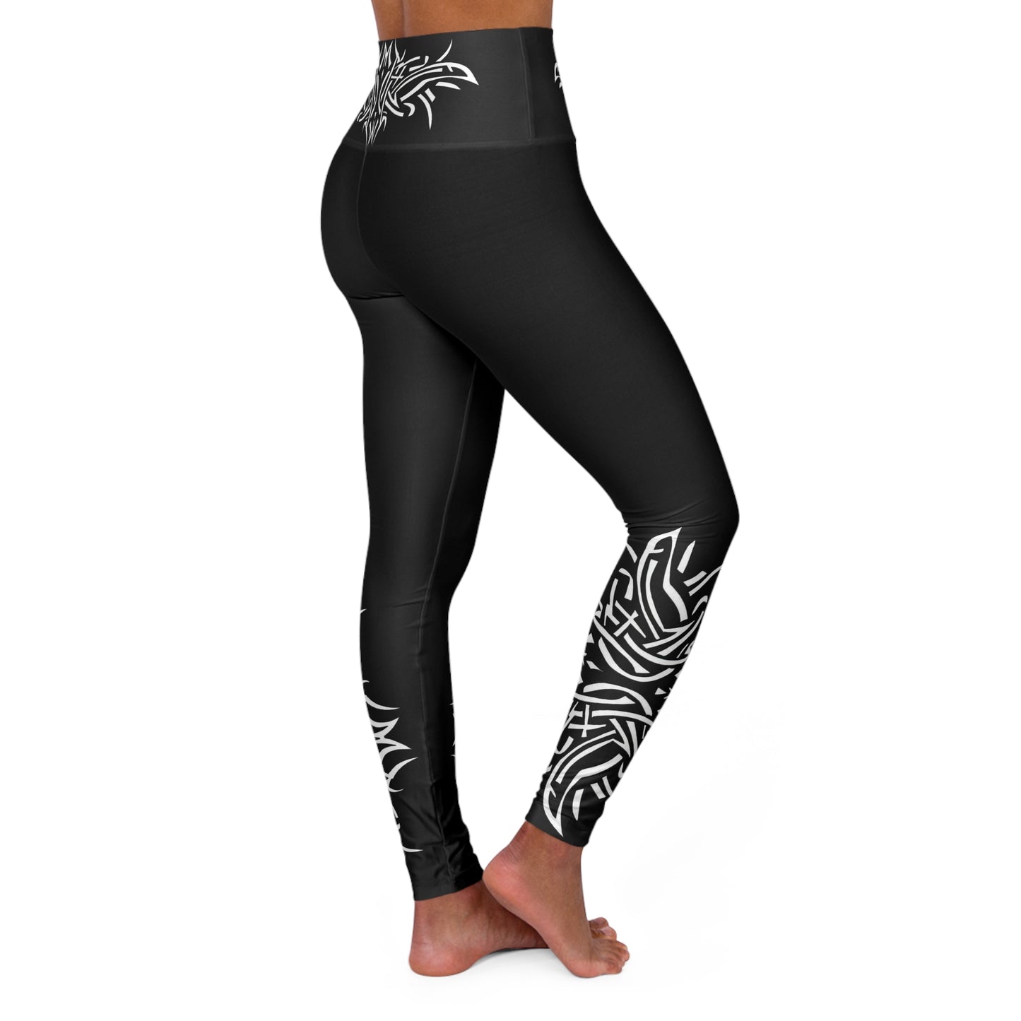 Women’s High‑Waisted Graphic Yoga Pants – 100% Polyester – Skinny Fit – “Pants 019”