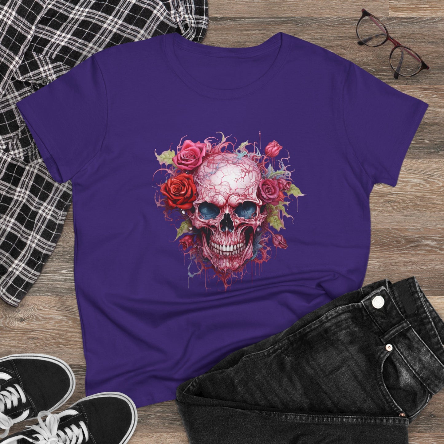 Women’s Graphic Midweight Tee – 100% Cotton – Semi‑Fitted – “Tee 006”