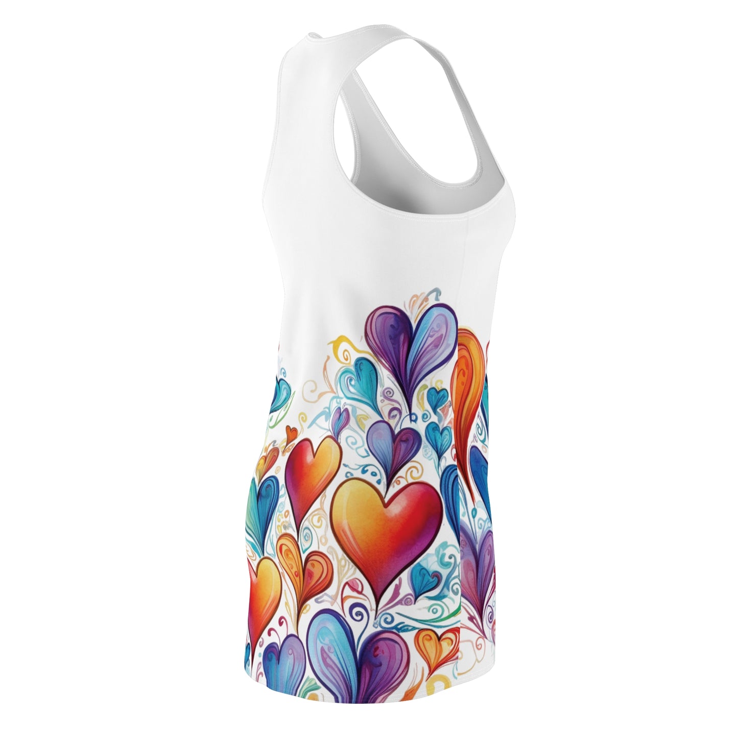 Women’s Graphic Cut & Sew Racerback Dress – 100% Polyester – “Racer 027”
