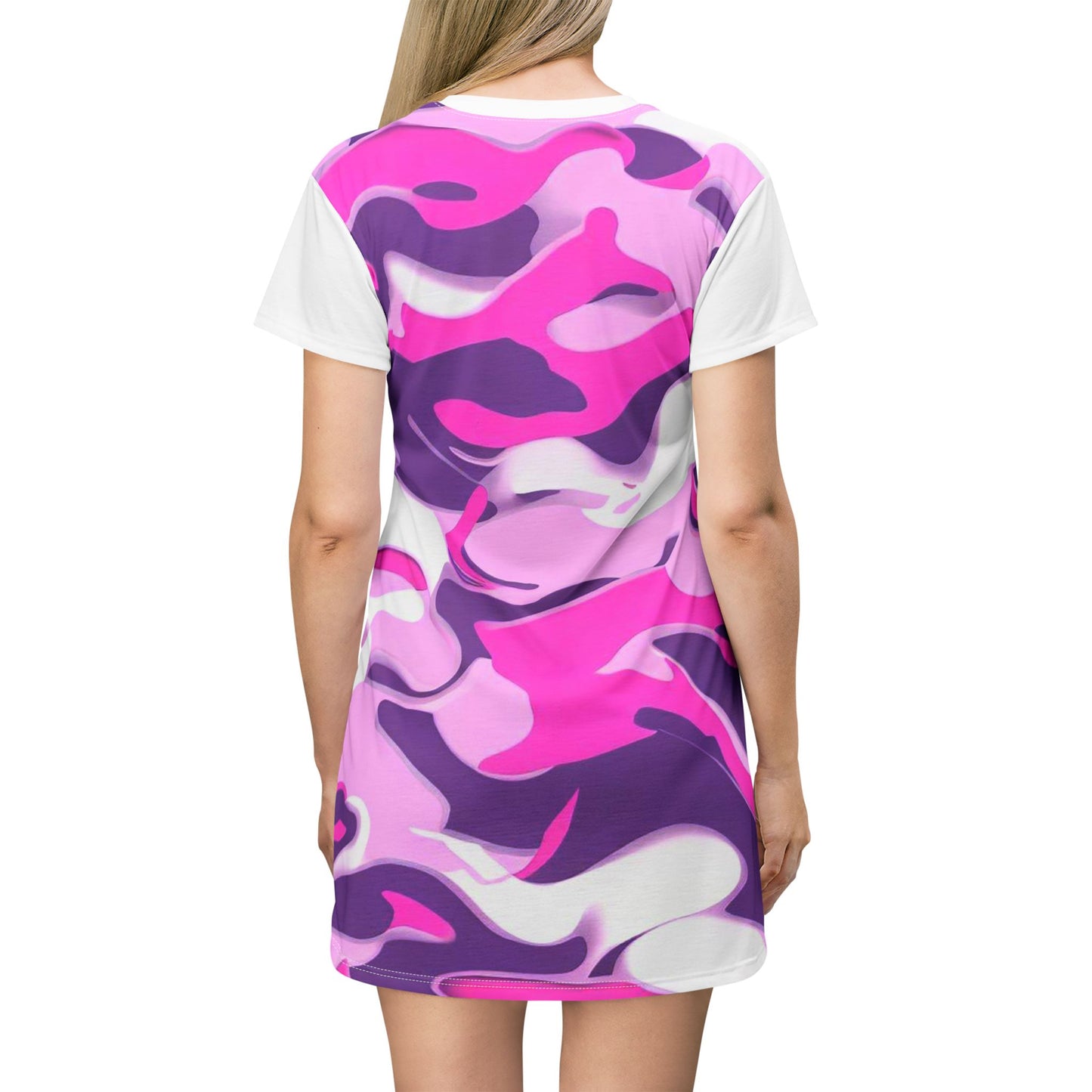 Women’s Graphic T‑Shirt Dress – 100% Polyester – Light Fabric – “Dress 012”