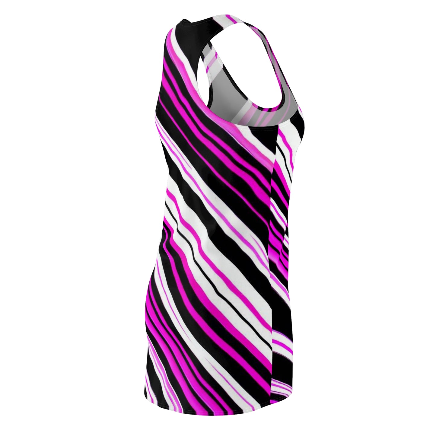 Women’s Graphic Cut & Sew Racerback Dress – 100% Polyester – “Racer 003”