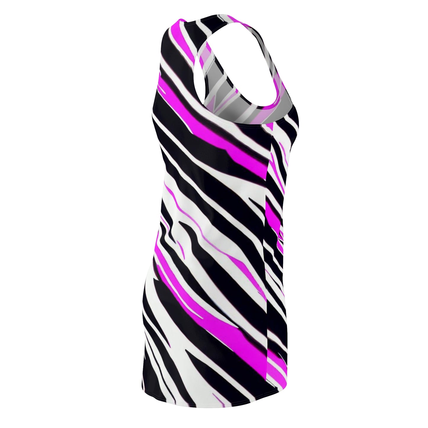 Women’s Graphic Cut & Sew Racerback Dress – 100% Polyester – “Racer 002”