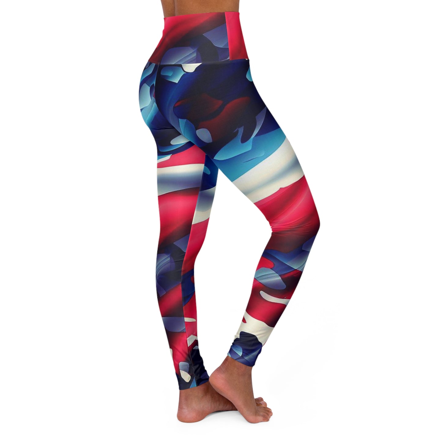 Women’s High‑Waisted Graphic Yoga Pants – 100% Polyester – Skinny Fit – “Pants 011”