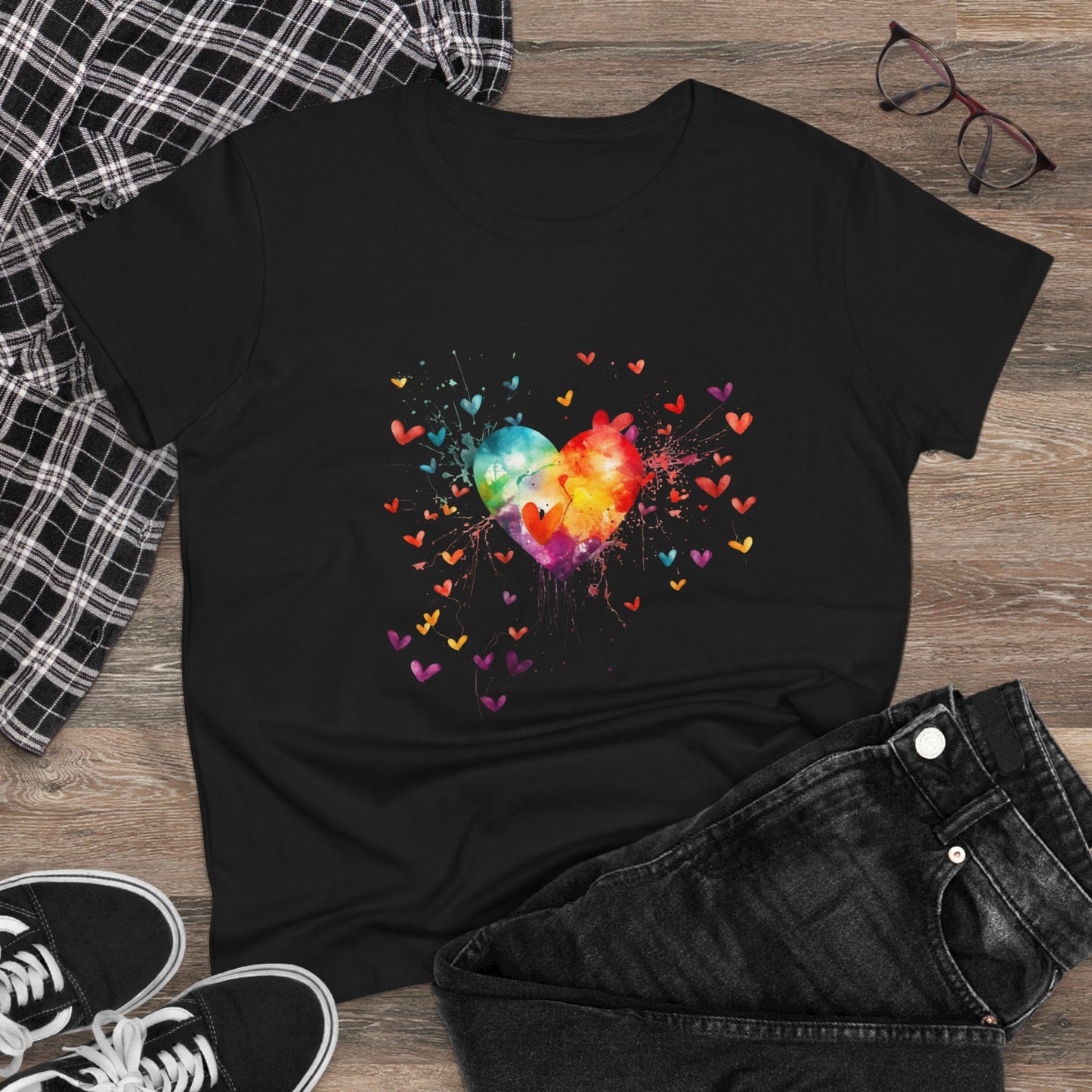 Women’s Graphic Midweight Tee – 100% Cotton – Semi‑Fitted – “Tee 044”