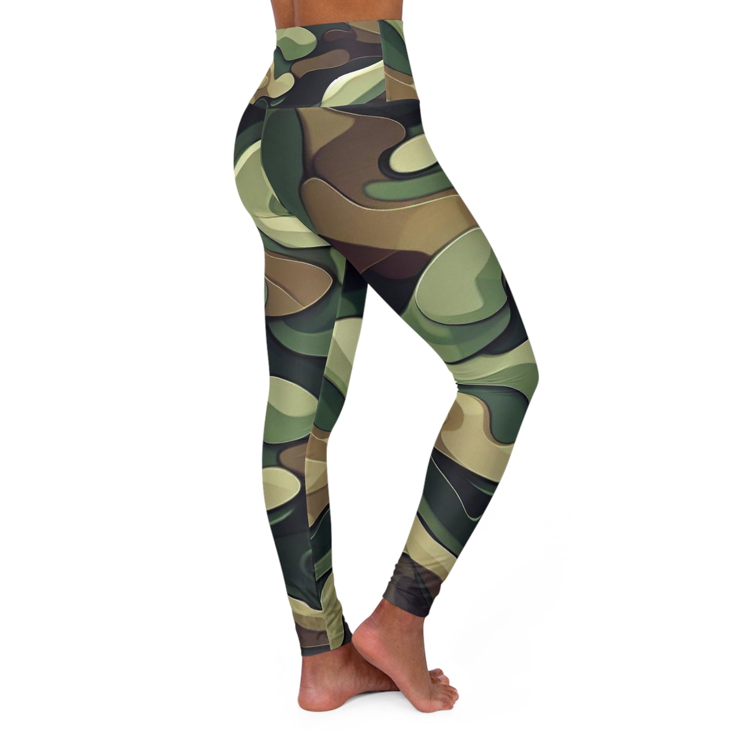 Women’s High‑Waisted Graphic Yoga Pants – 100% Polyester – Skinny Fit – “Pants 005”