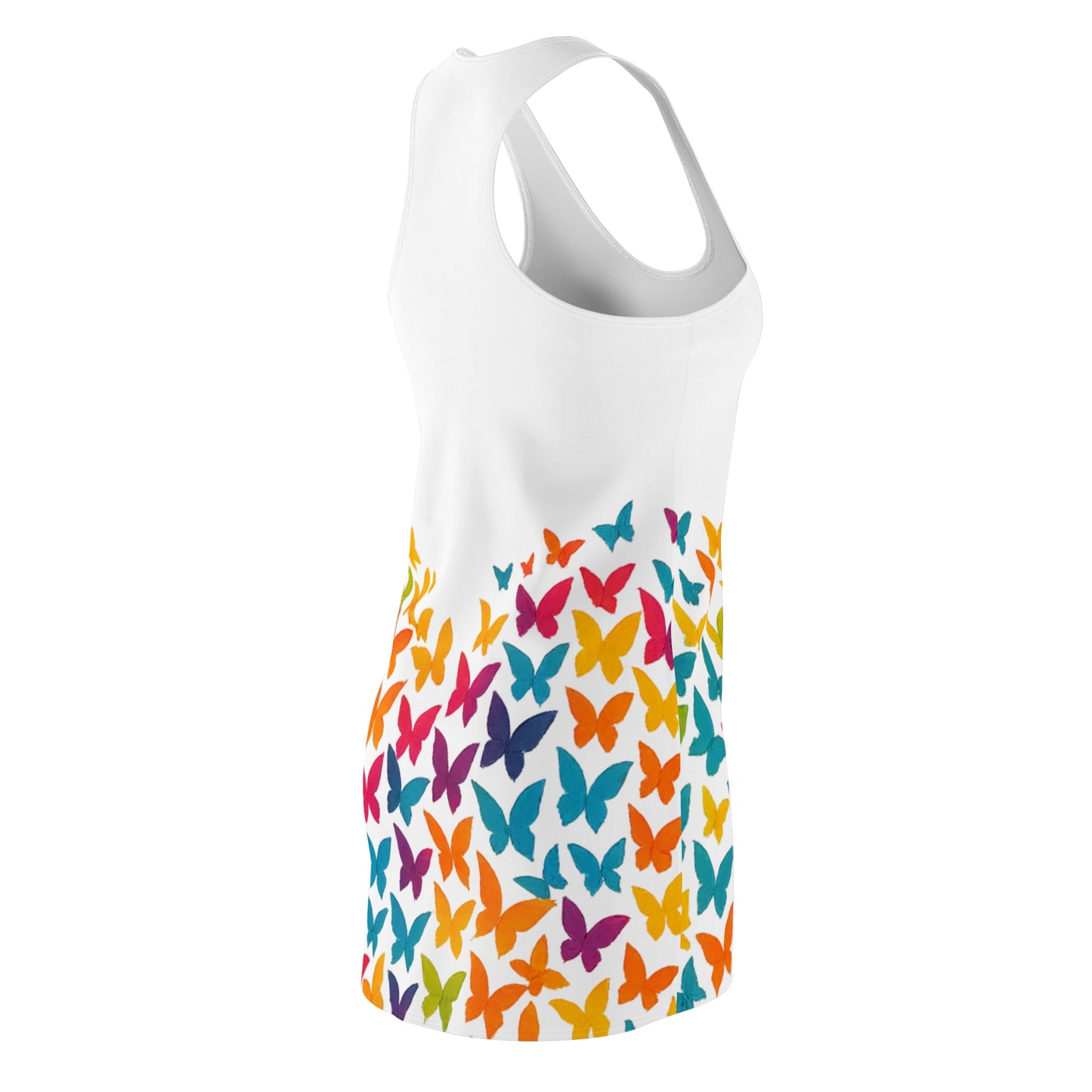 Women’s Graphic Cut & Sew Racerback Dress – 100% Polyester – “Racer 017”