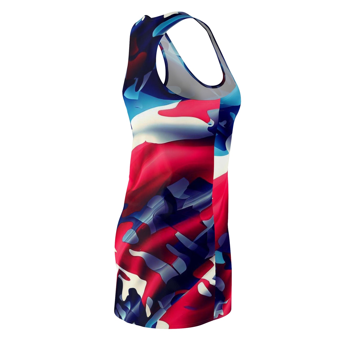 Women’s Graphic Cut & Sew Racerback Dress – 100% Polyester – “Racer 005”