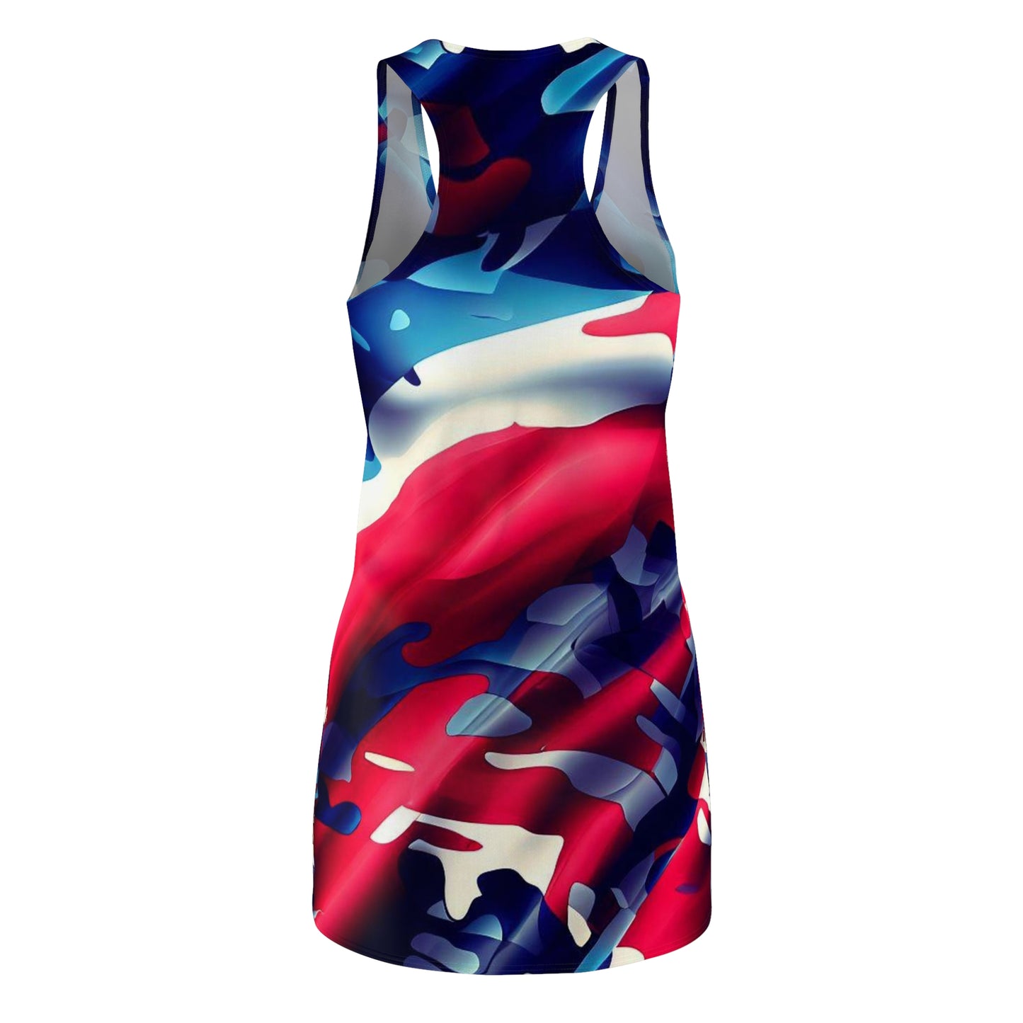 Women’s Graphic Cut & Sew Racerback Dress – 100% Polyester – “Racer 005”