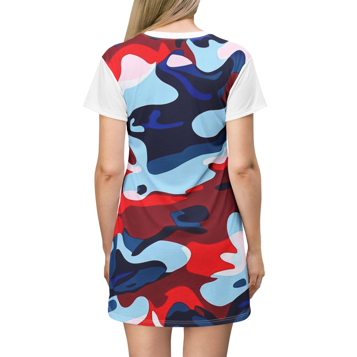 Women’s Graphic T‑Shirt Dress – 100% Polyester – Light Fabric – “Dress 007”