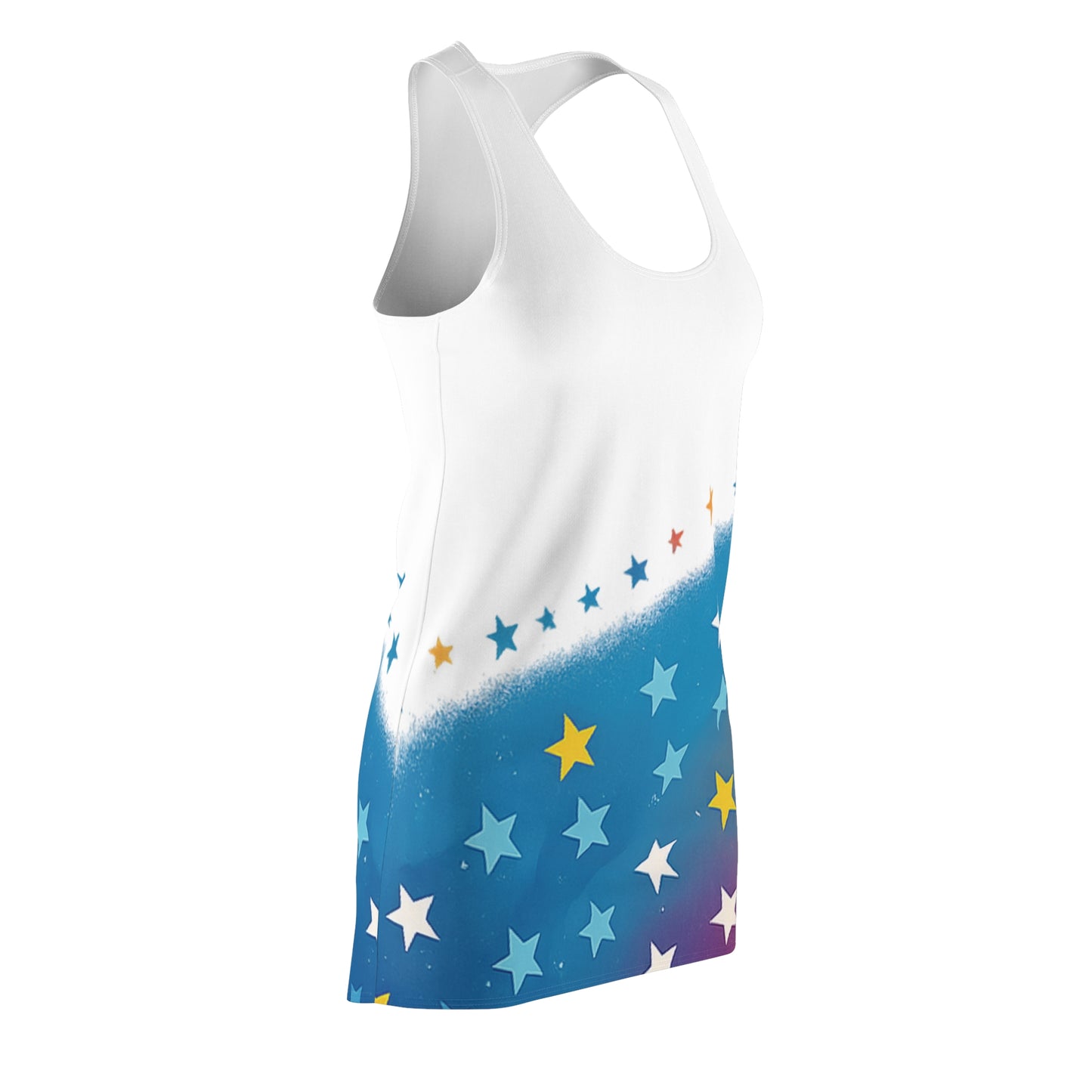 Women’s Graphic Cut & Sew Racerback Dress – 100% Polyester – “Racer 021”