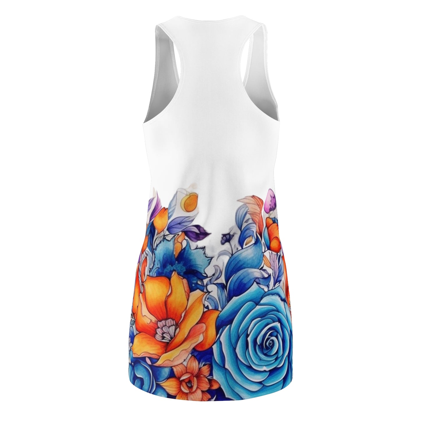 Women’s Graphic Cut & Sew Racerback Dress – 100% Polyester – “Racer 020”