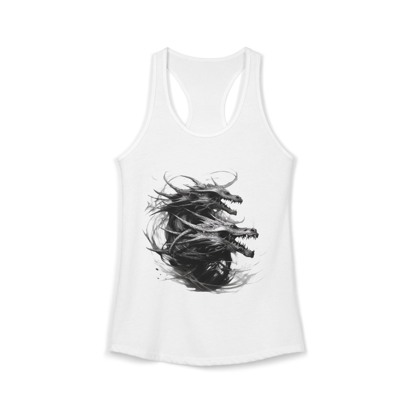 Women’s Graphic Ideal Racerback Tank – 60% Combed Cotton / 40% Polyester – Slim Fit – “Tank 008”