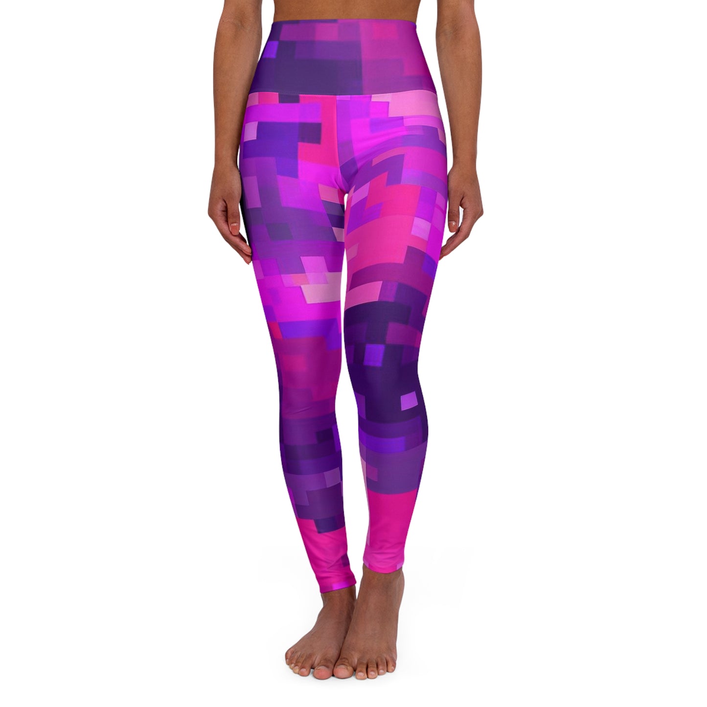 Women’s High‑Waisted Graphic Yoga Pants – 100% Polyester – Skinny Fit – “Pants 006”
