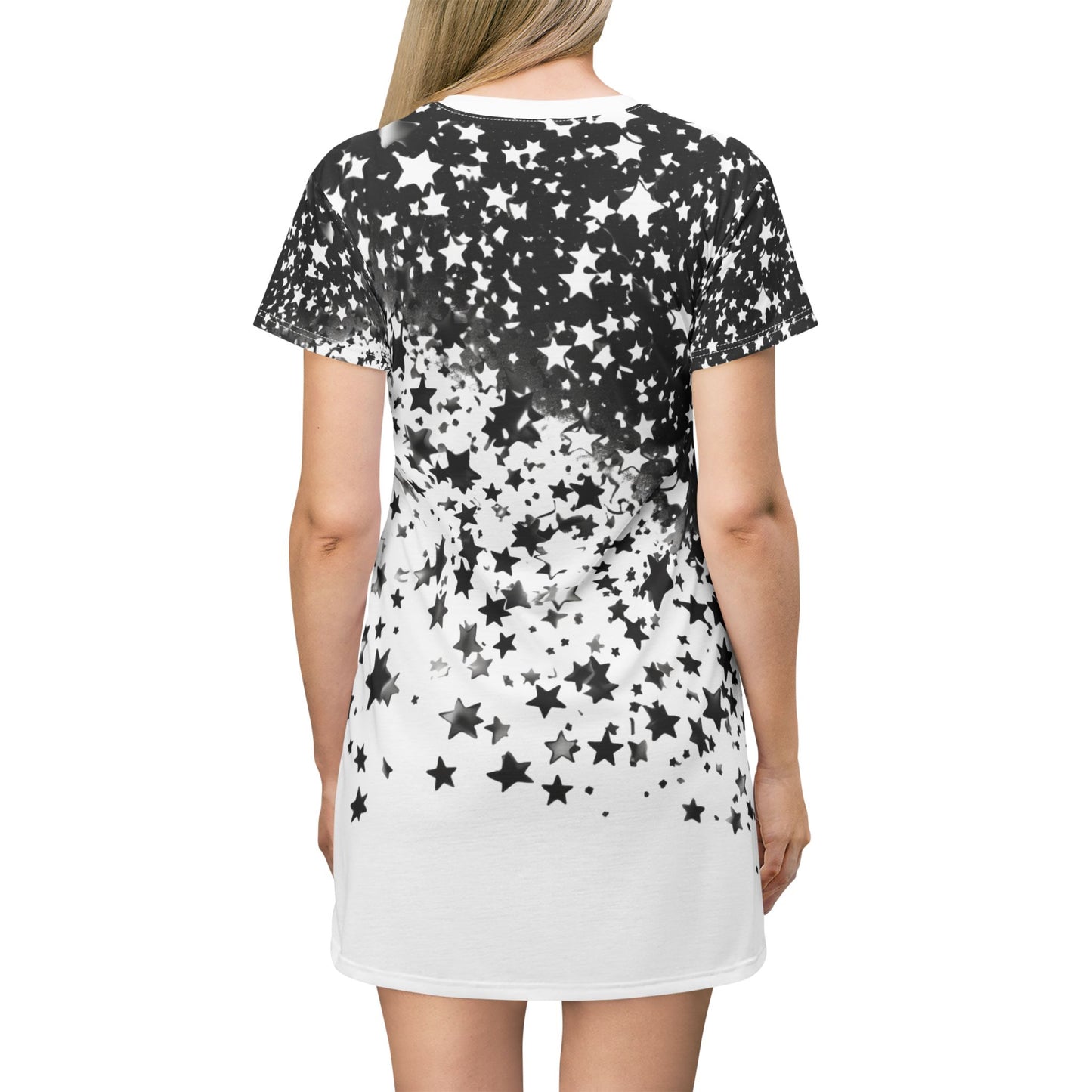 Women’s Graphic T‑Shirt Dress – 100% Polyester – Light Fabric – “Dress 016”