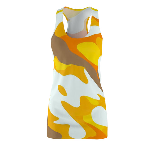 Women’s Graphic Cut & Sew Racerback Dress – 100% Polyester – “Racer 004”