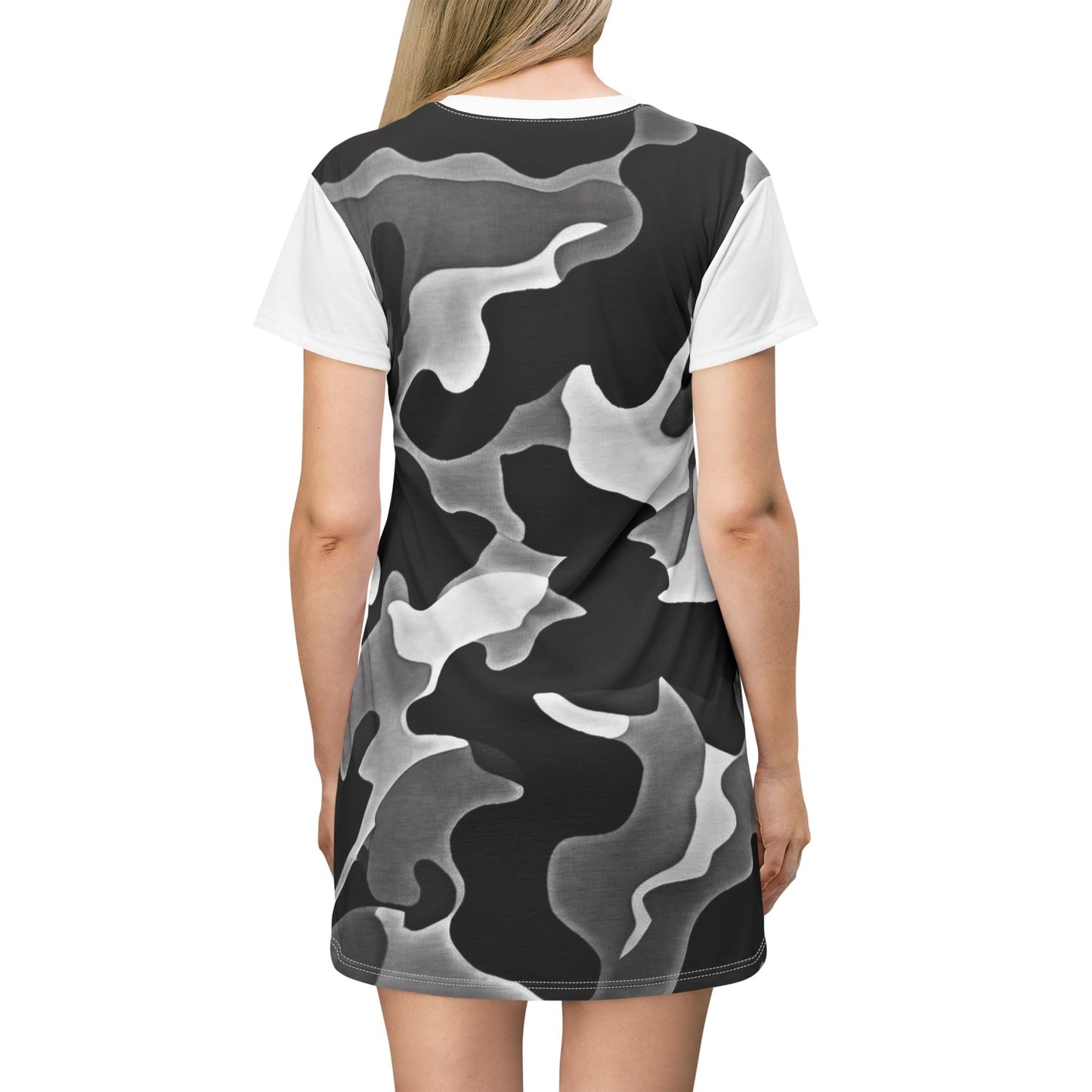 Women’s Graphic T‑Shirt Dress – 100% Polyester – Light Fabric – “Dress 003”