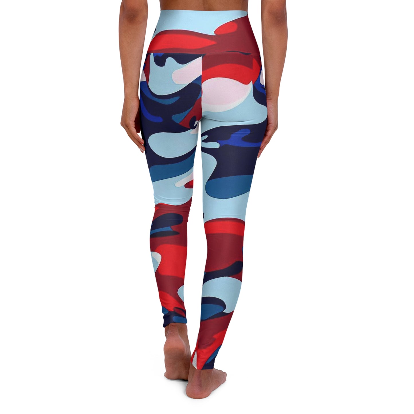 Women’s High‑Waisted Graphic Yoga Pants – 100% Polyester – Skinny Fit – “Pants 008”