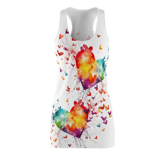 Women’s Graphic Cut & Sew Racerback Dress – 100% Polyester – “Racer 025”