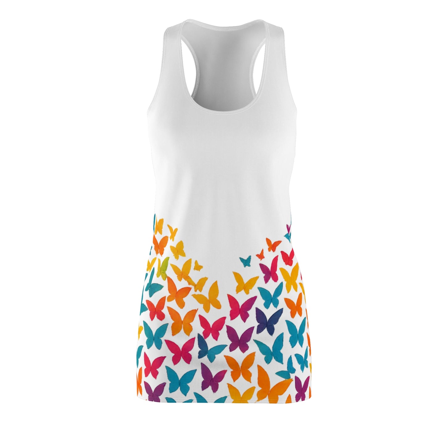 Women’s Graphic Cut & Sew Racerback Dress – 100% Polyester – “Racer 017”