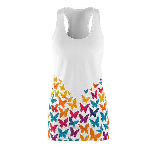 Women’s Graphic Cut & Sew Racerback Dress – 100% Polyester – “Racer 017”