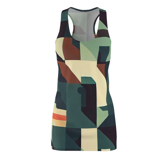 Women’s Graphic Cut & Sew Racerback Dress – 100% Polyester – “Racer 008”