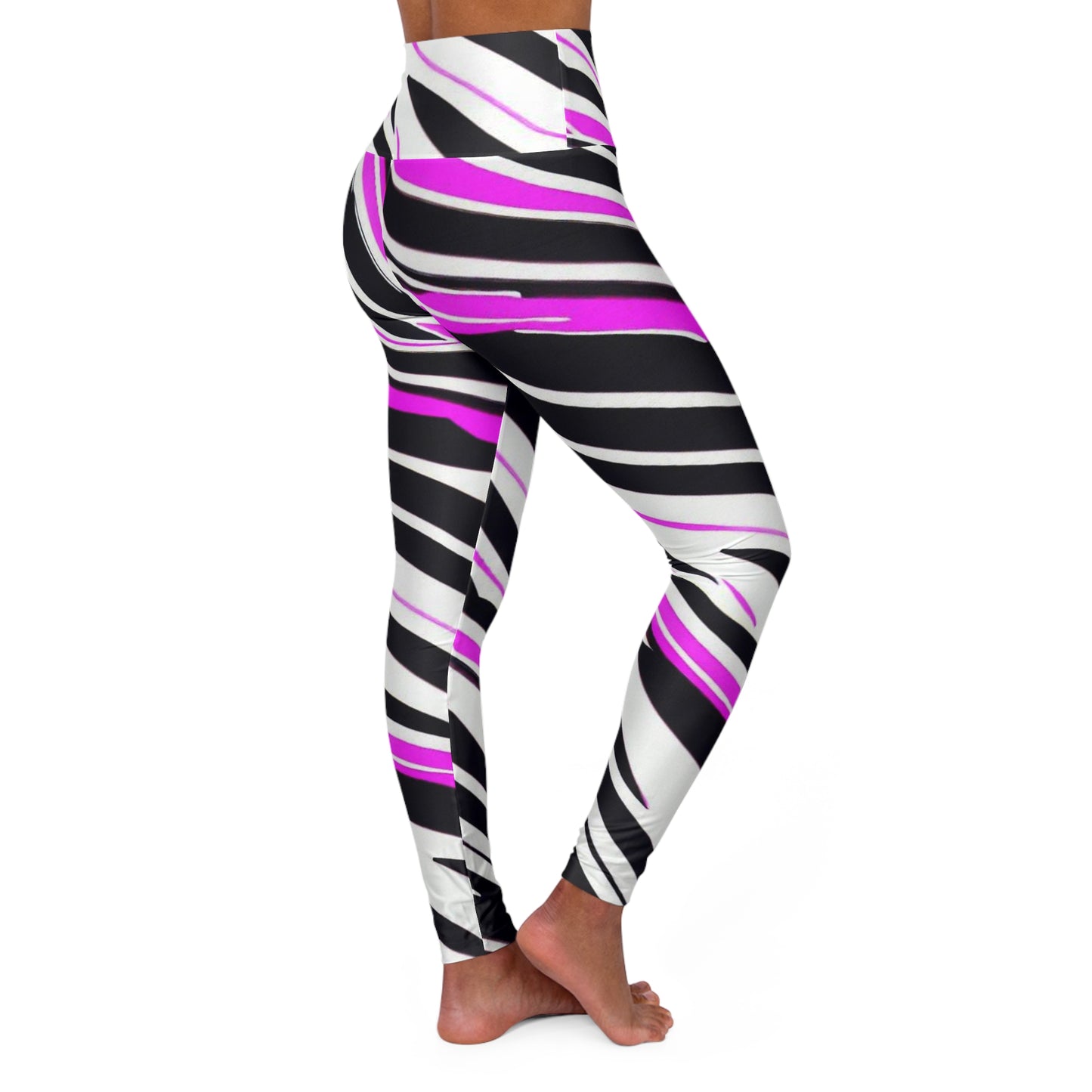 Women’s High‑Waisted Graphic Yoga Pants – 100% Polyester – Skinny Fit – “Pants 016”