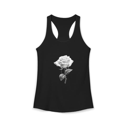 Women’s Graphic Ideal Racerback Tank – 60% Combed Cotton / 40% Polyester – Slim Fit – “Tank 007”