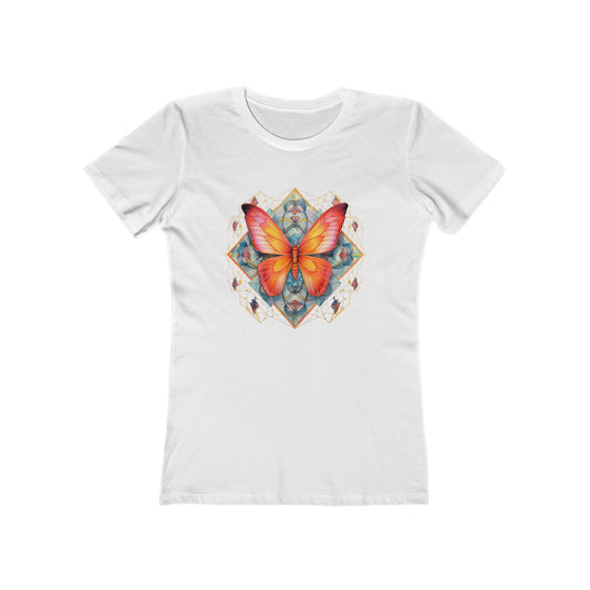 Women’s Comfy Graphic Boyfriend Tee – 100% Cotton – Slim Fit – “Tee 049”