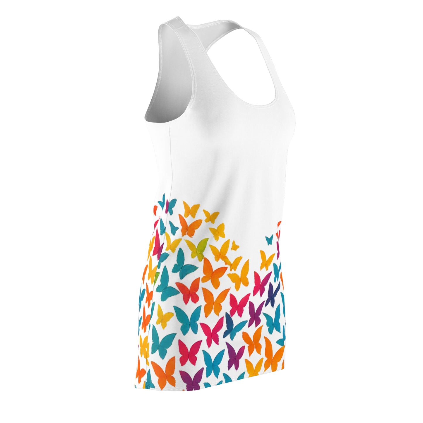 Women’s Graphic Cut & Sew Racerback Dress – 100% Polyester – “Racer 017”