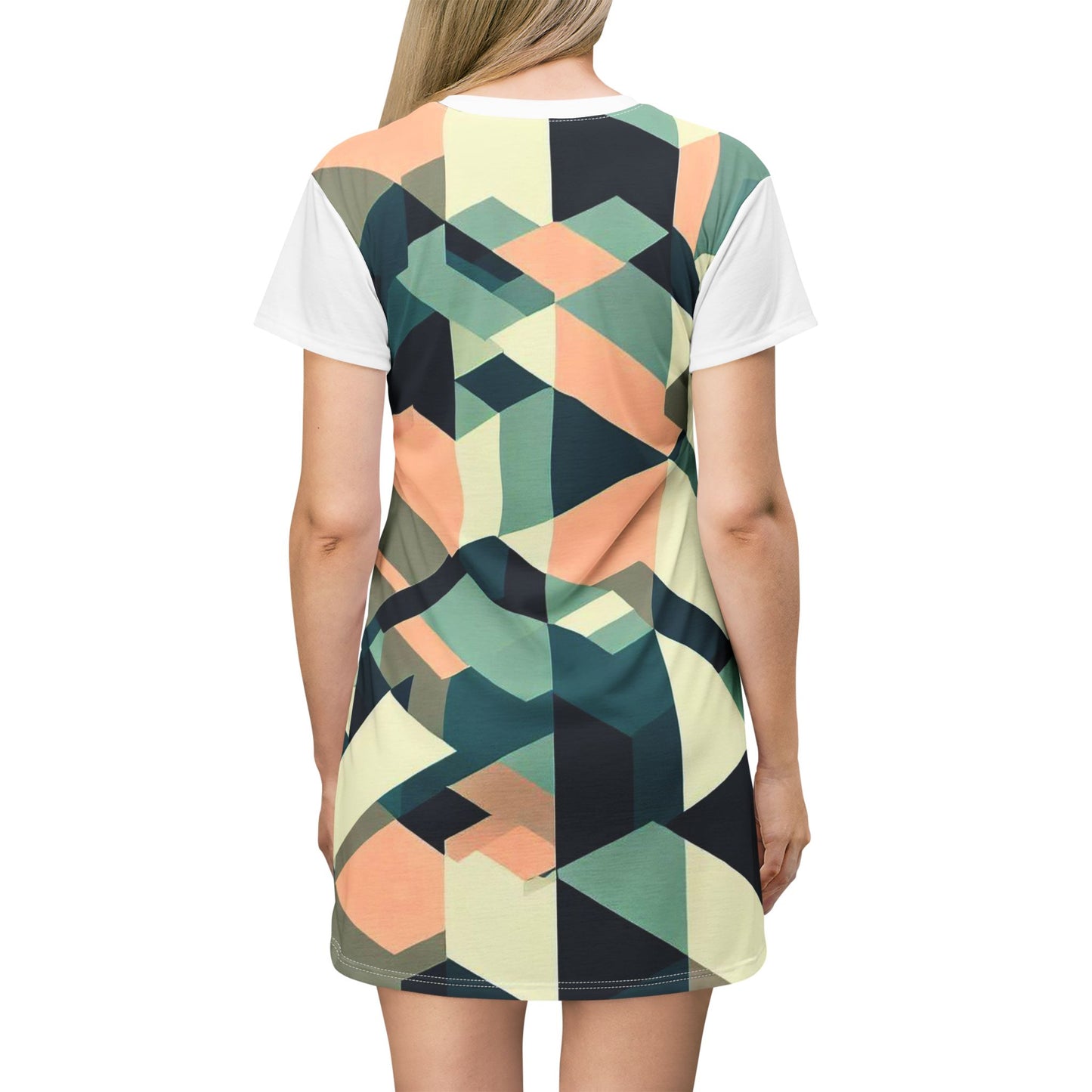 Women’s Graphic T‑Shirt Dress – 100% Polyester – Light Fabric – “Dress 009”