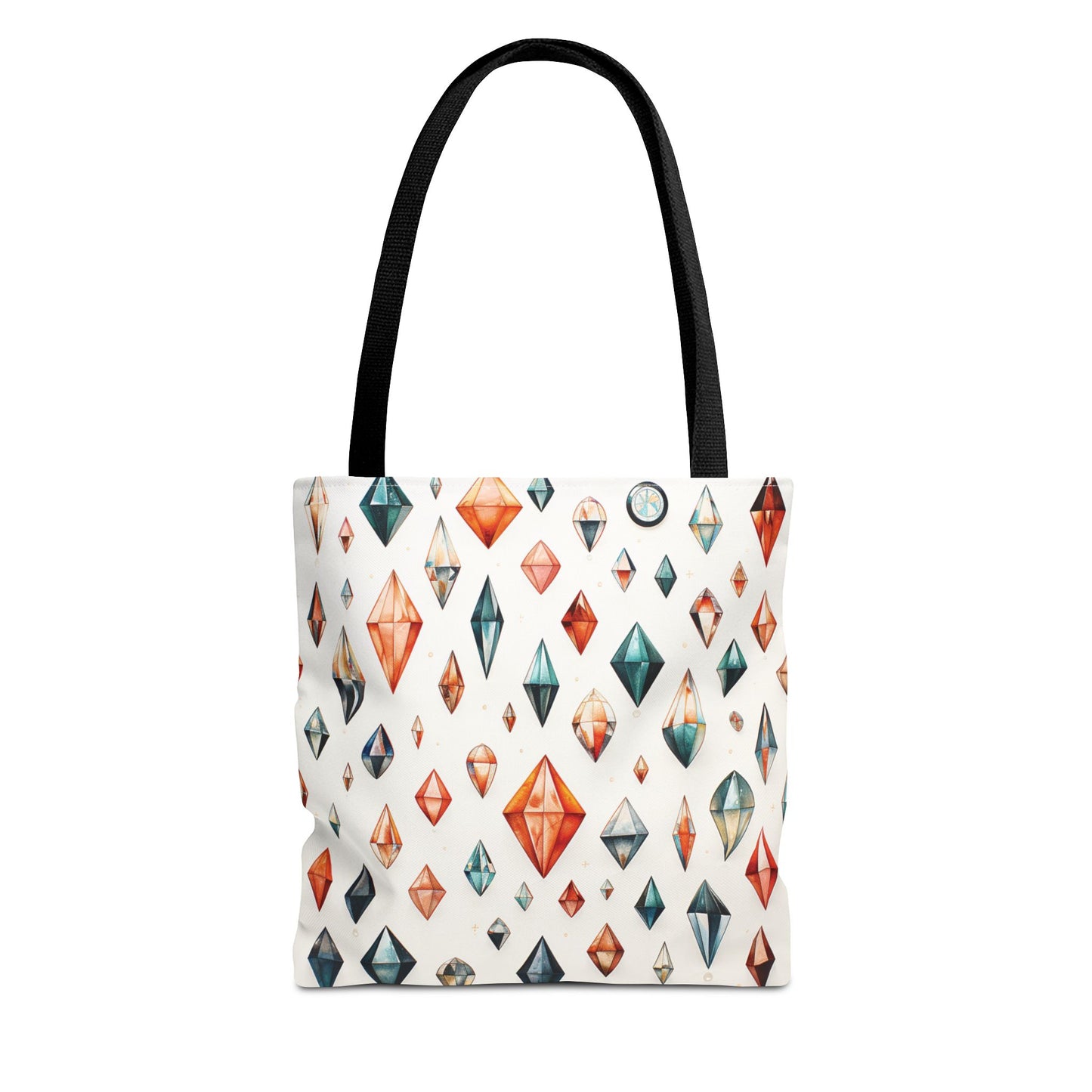 Geometric Gem Pattern Tote Bag – 100% Polyester – 2 Sizes