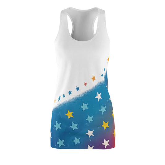 Women’s Graphic Cut & Sew Racerback Dress – 100% Polyester – “Racer 021”