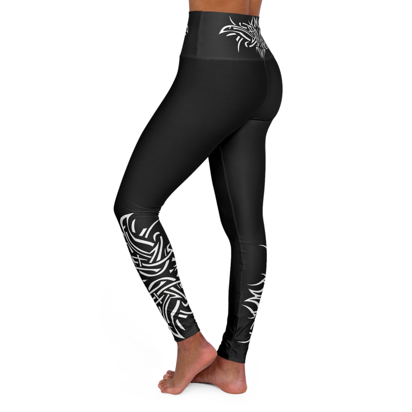 Women’s High‑Waisted Graphic Yoga Pants – 100% Polyester – Skinny Fit – “Pants 019”