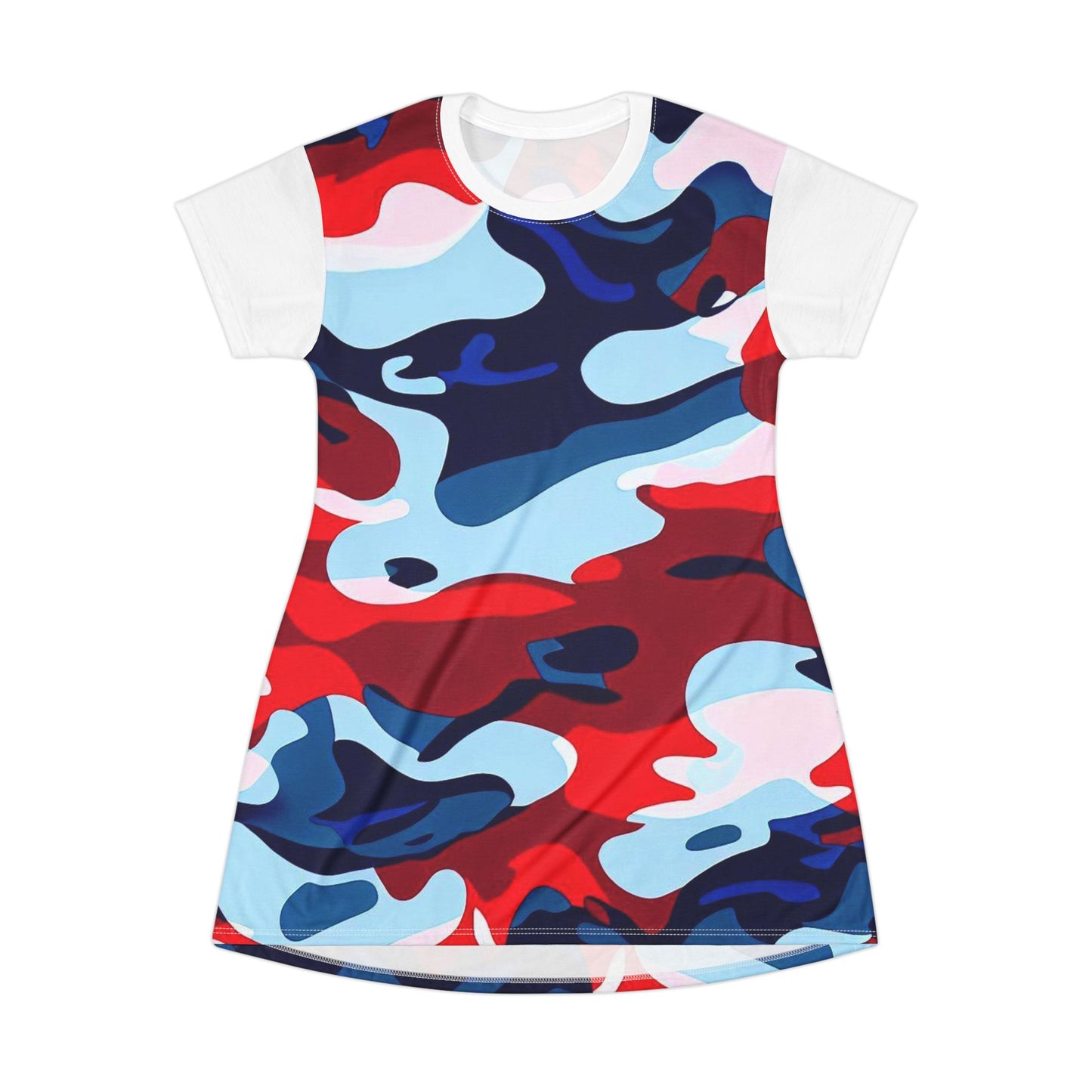 Women’s Graphic T‑Shirt Dress – 100% Polyester – Light Fabric – “Dress 007”