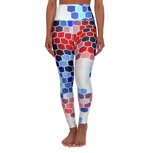 Women’s High‑Waisted Graphic Yoga Pants – 100% Polyester – Skinny Fit – “Pants 014”