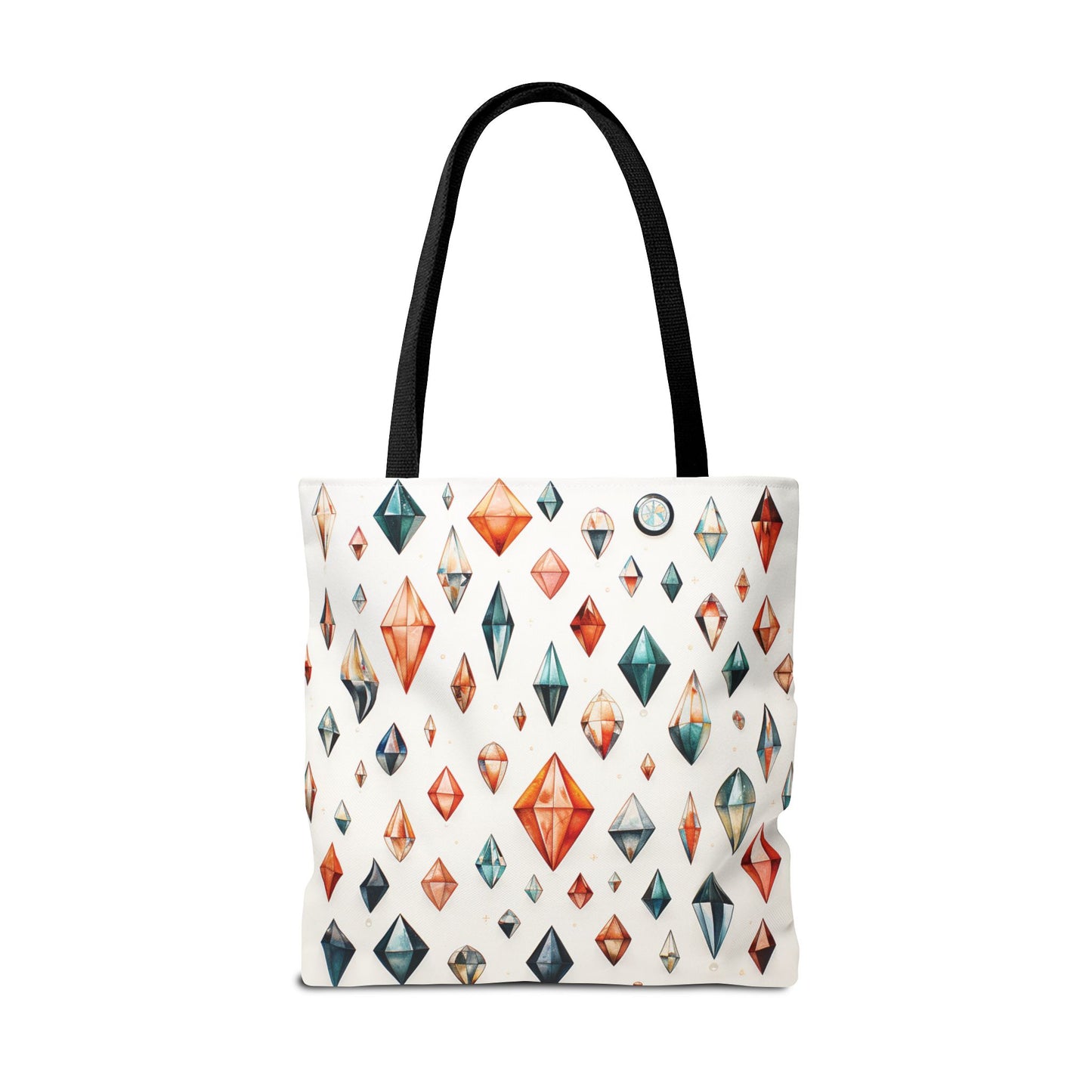 Geometric Gem Pattern Tote Bag – 100% Polyester – 2 Sizes