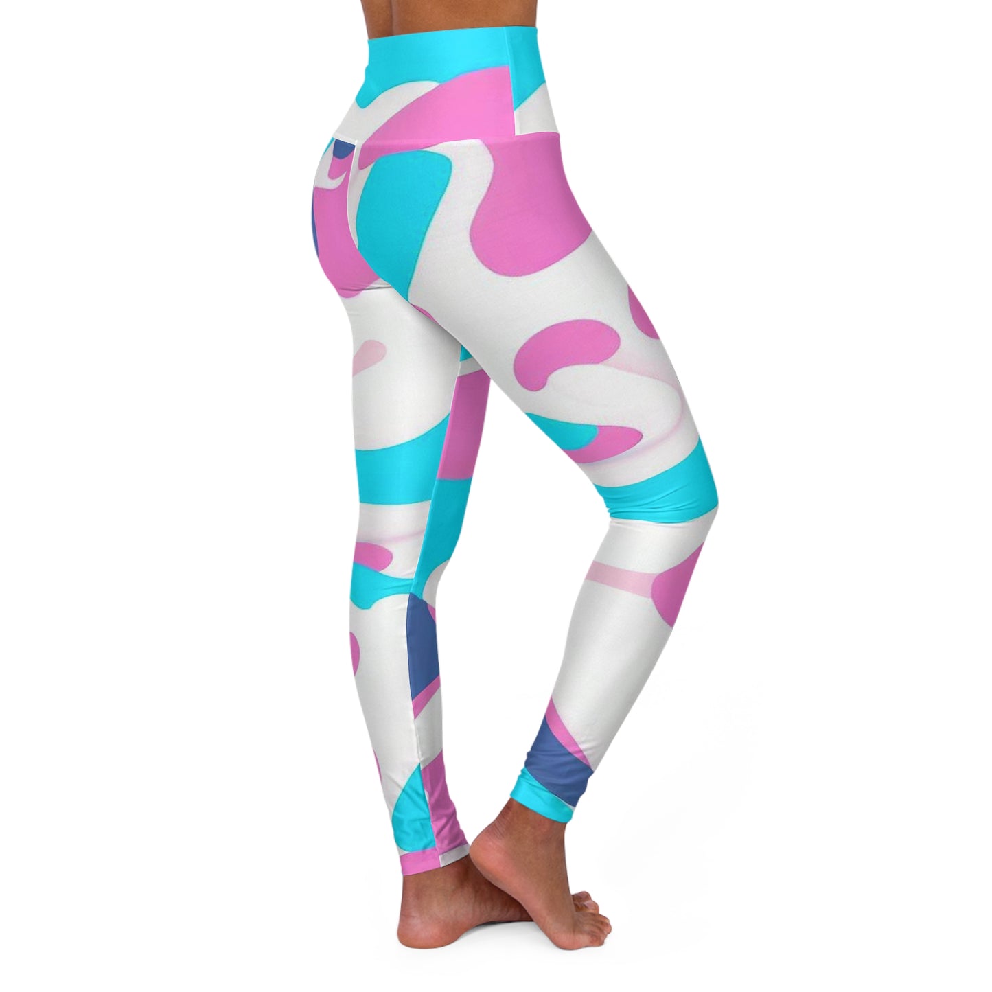 Women’s High‑Waisted Graphic Yoga Pants – 100% Polyester – Skinny Fit – “Pants 013”