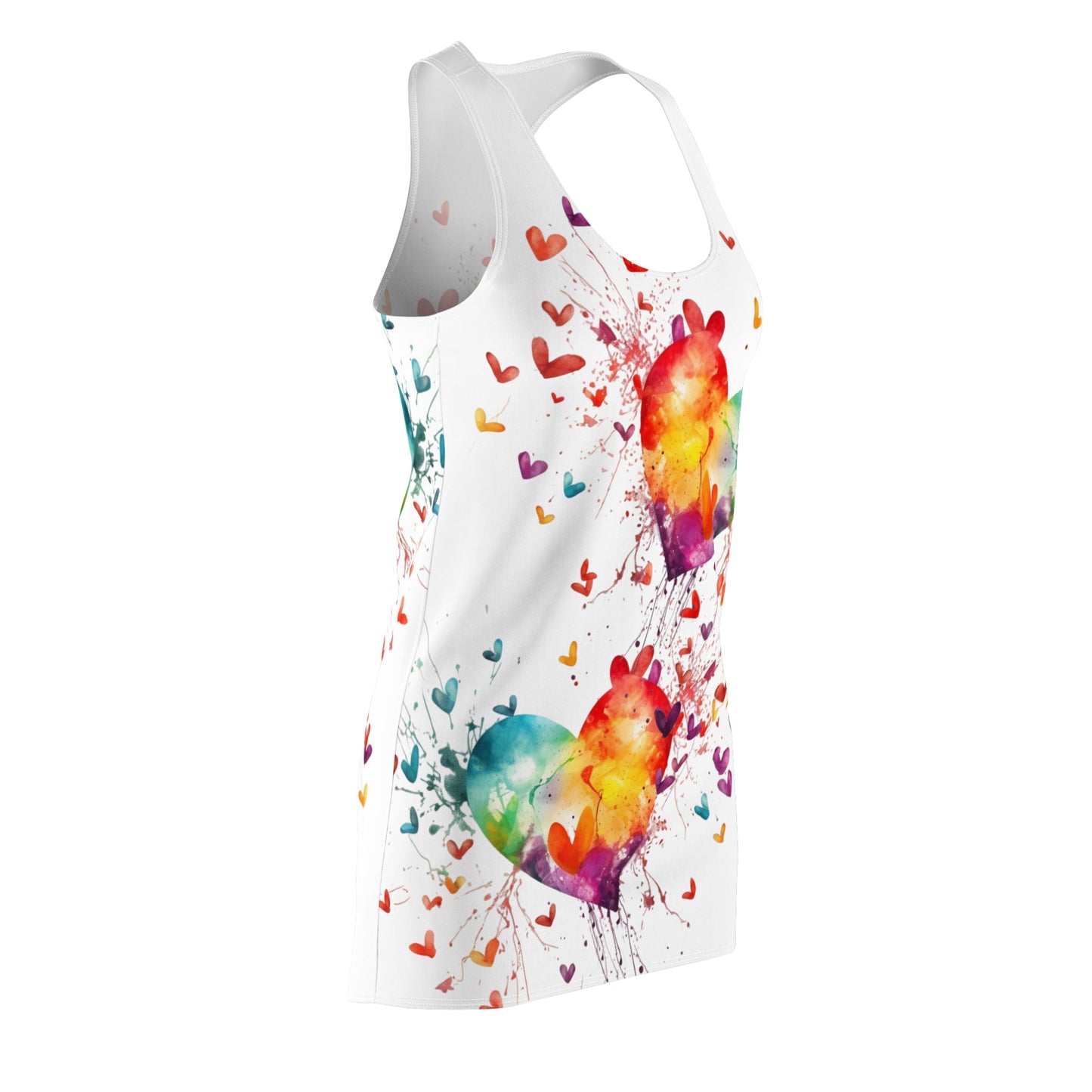 Women’s Graphic Cut & Sew Racerback Dress – 100% Polyester – “Racer 025”