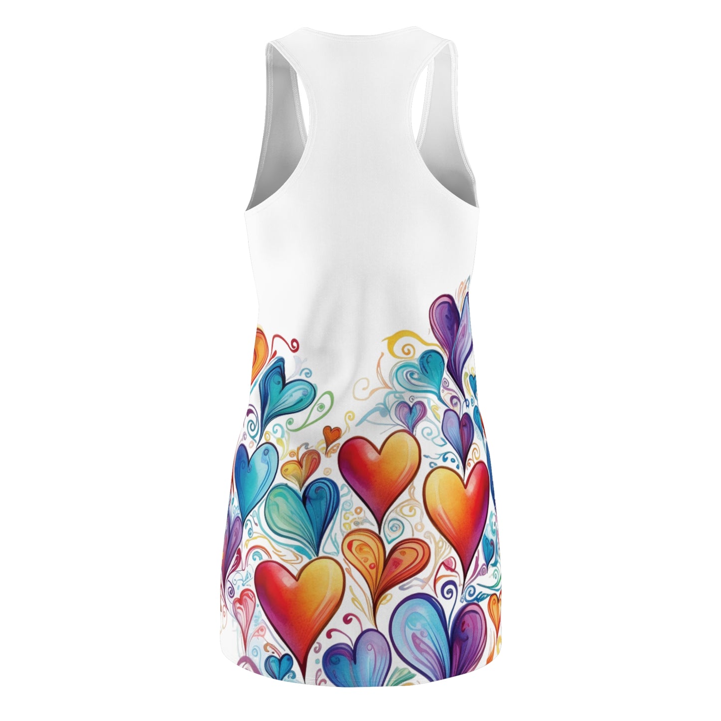 Women’s Graphic Cut & Sew Racerback Dress – 100% Polyester – “Racer 027”