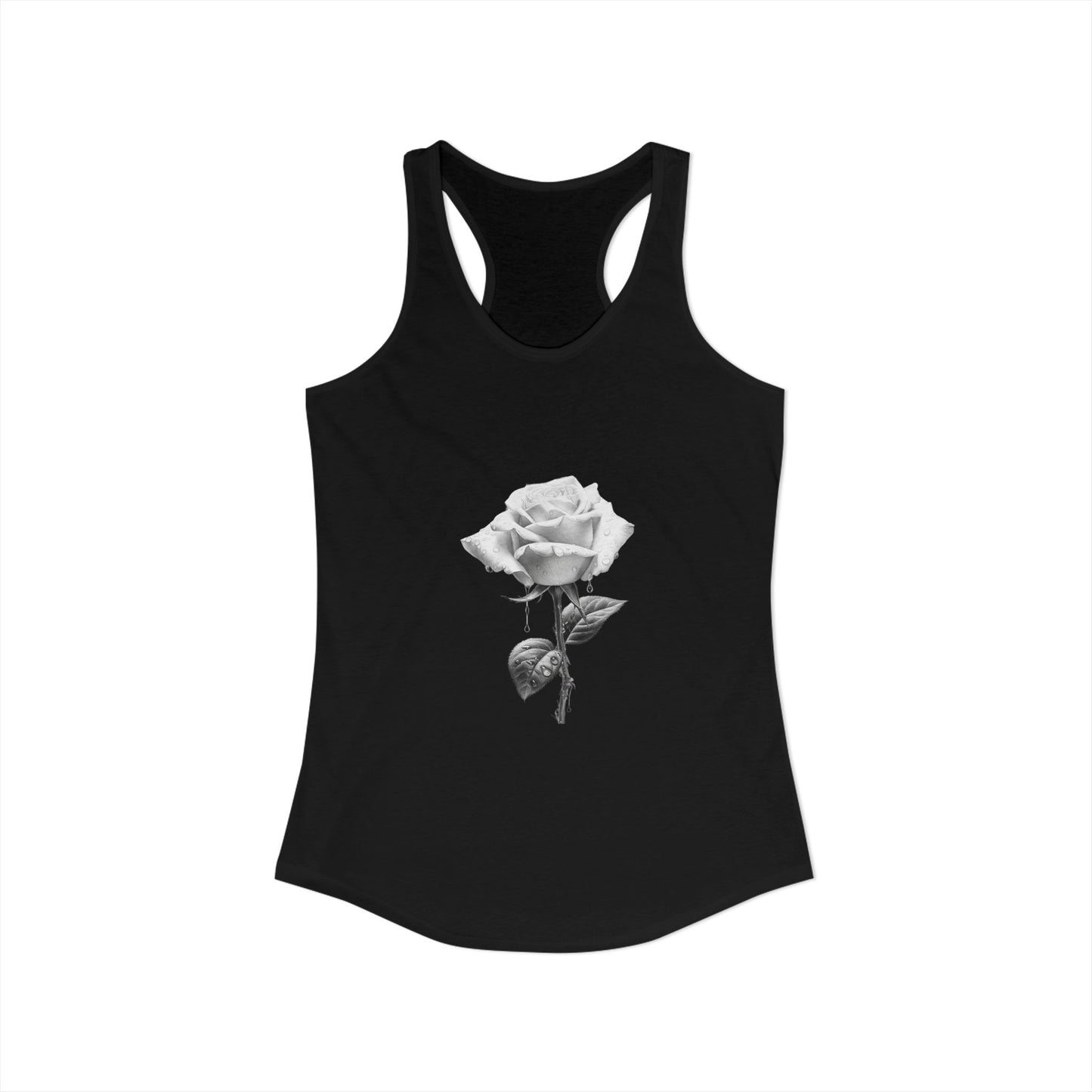 Women’s Graphic Ideal Racerback Tank – 60% Combed Cotton / 40% Polyester – Slim Fit – “Tank 007”