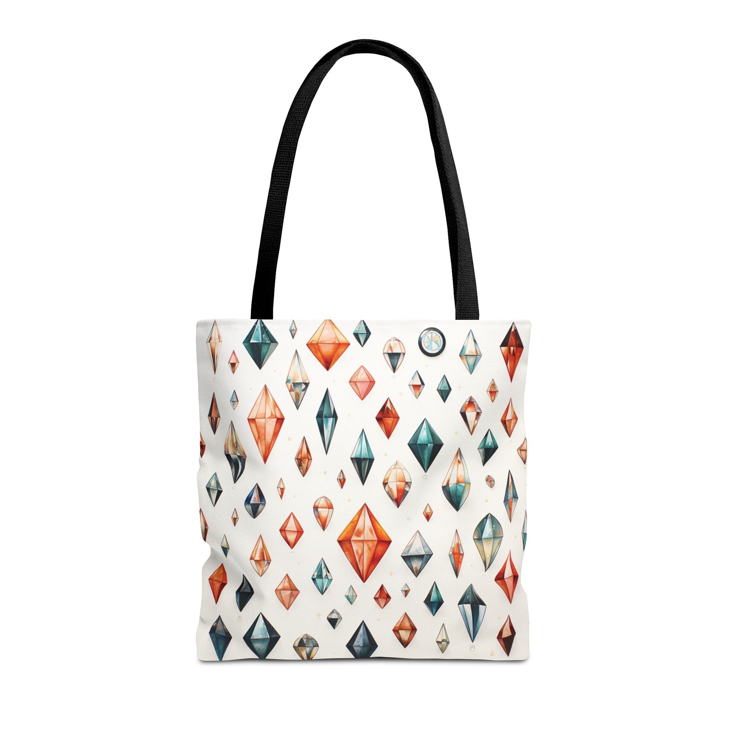 Geometric Gem Pattern Tote Bag – 100% Polyester – 2 Sizes