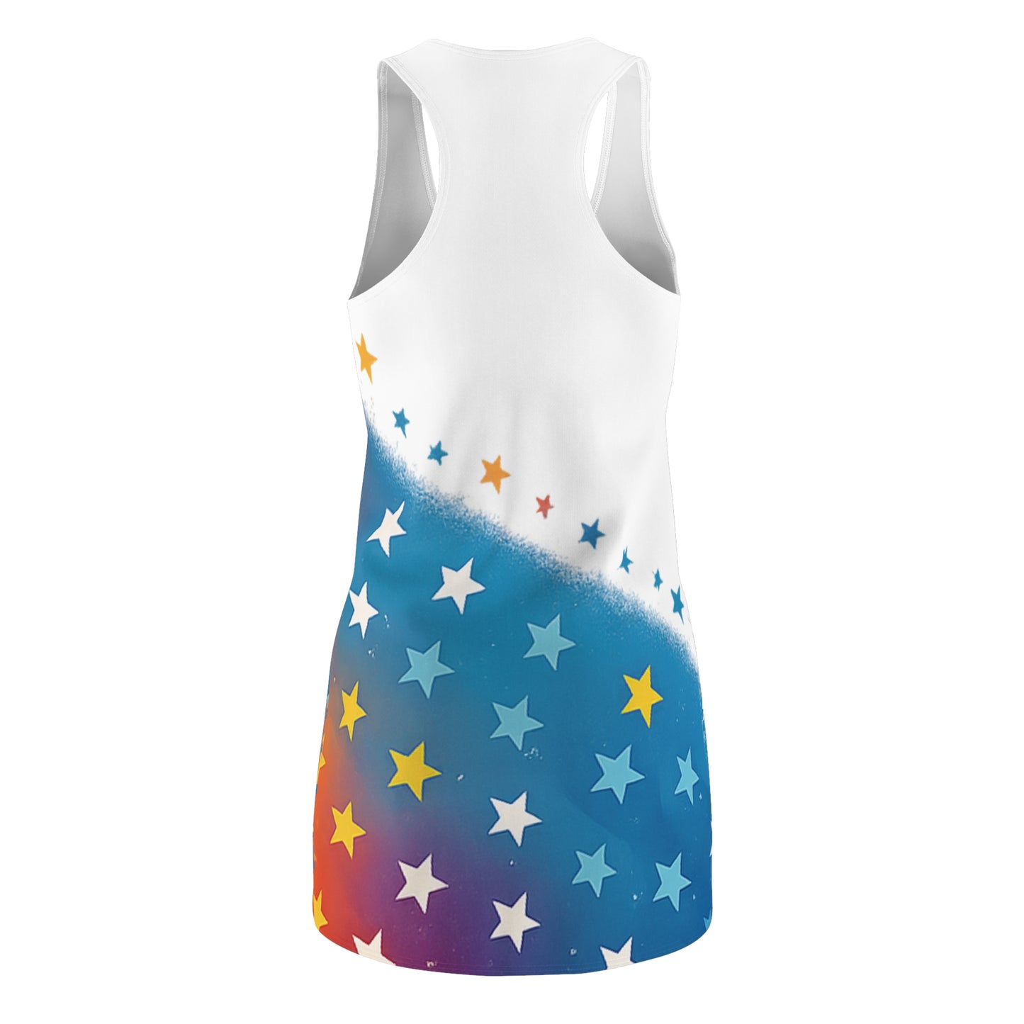 Women’s Graphic Cut & Sew Racerback Dress – 100% Polyester – “Racer 021”