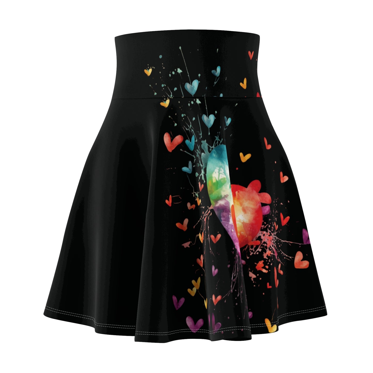 Women’s Graphic Skater Skirt – 95% Polyester / 5% Spandex – Versatile Fit – “Skirt 020”