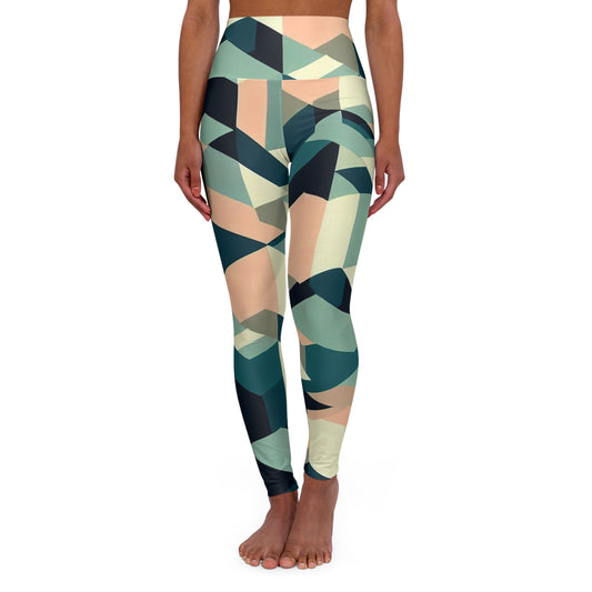 Women’s High‑Waisted Graphic Yoga Pants – 100% Polyester – Skinny Fit – “Pants 007”