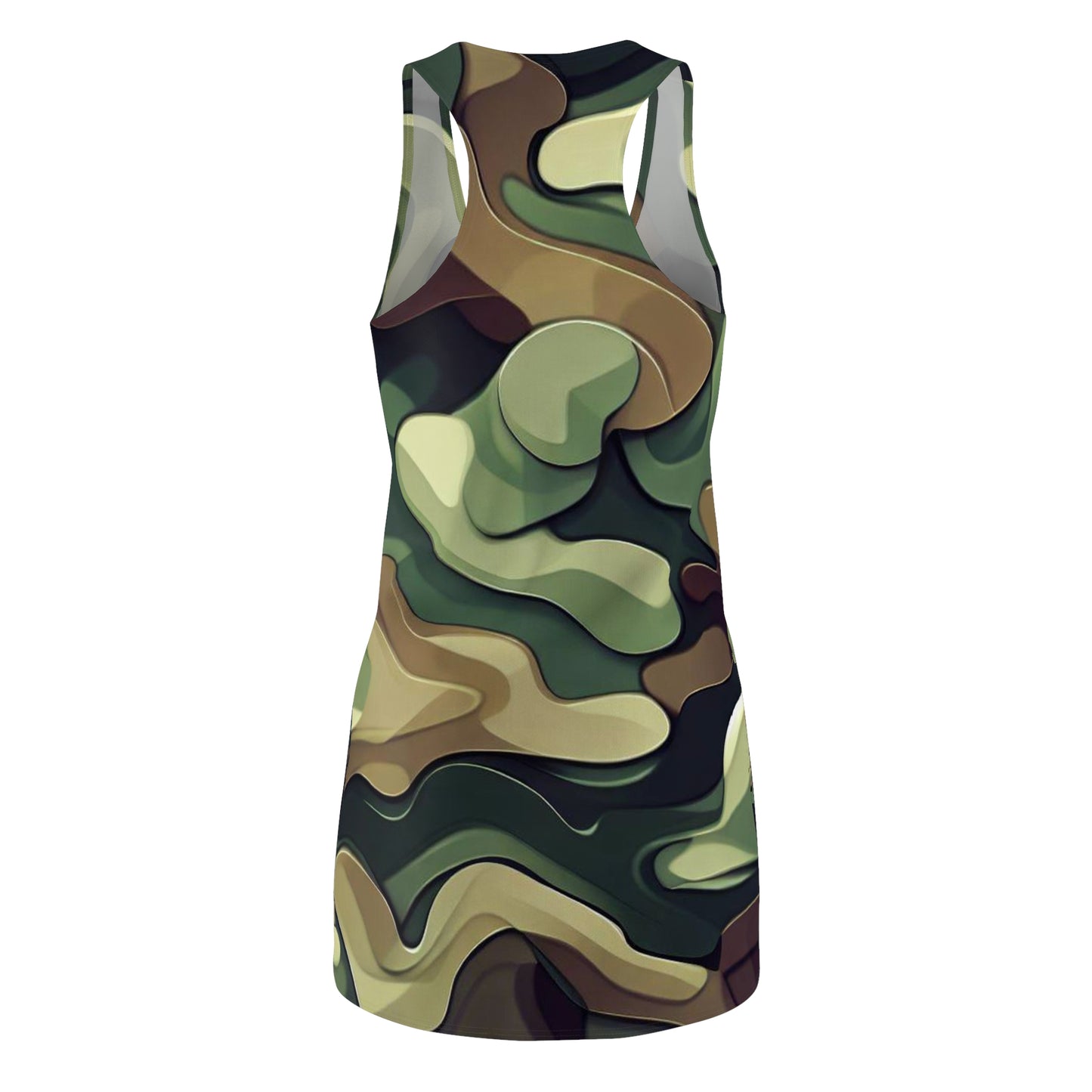 Women’s Graphic Cut & Sew Racerback Dress – 100% Polyester – “Racer 011”