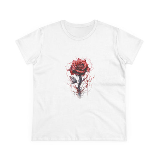 Women’s Graphic Midweight Tee – 100% Cotton – Semi‑Fitted – “Tee 007”