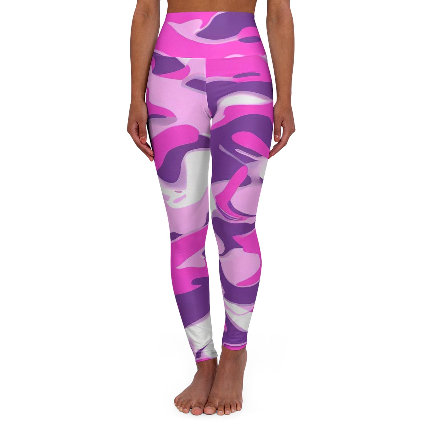 Women’s High‑Waisted Graphic Yoga Pants – 100% Polyester – Skinny Fit – “Pants 002”