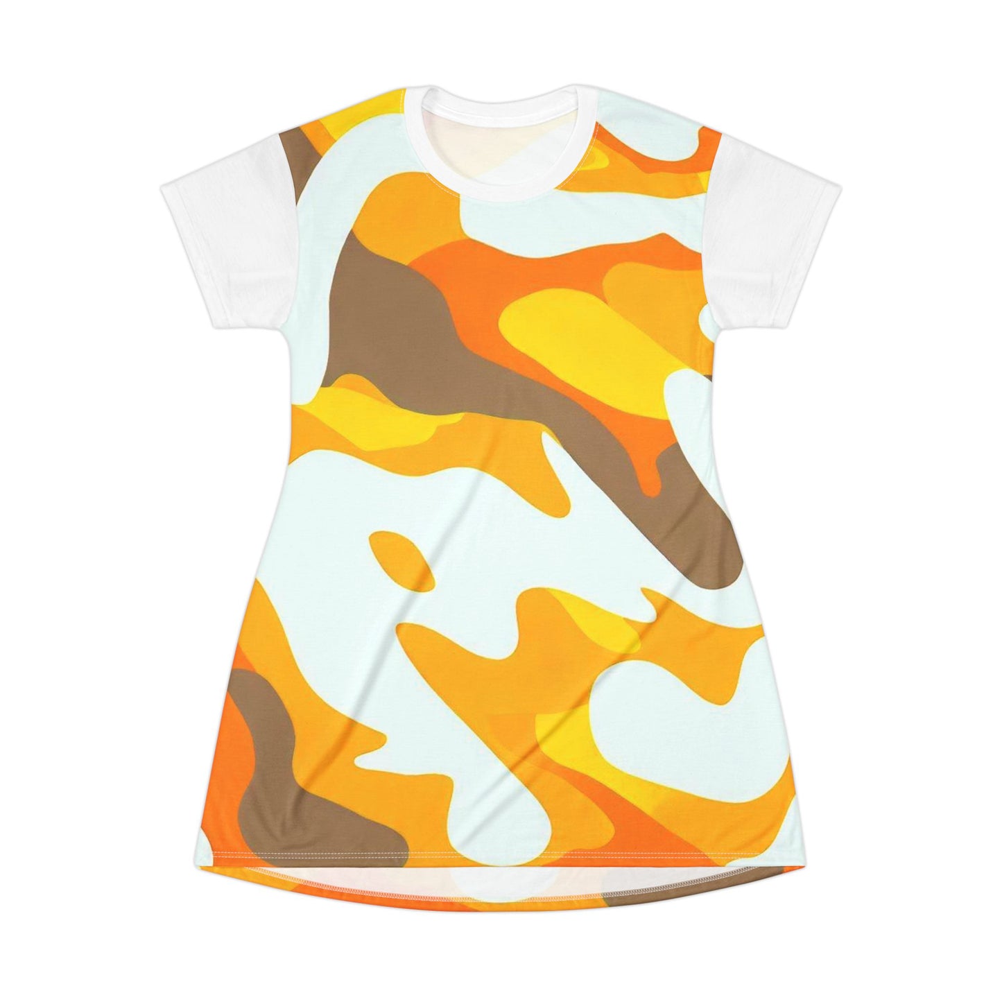 Women’s Graphic T‑Shirt Dress – 100% Polyester – Light Fabric – “Dress 005”